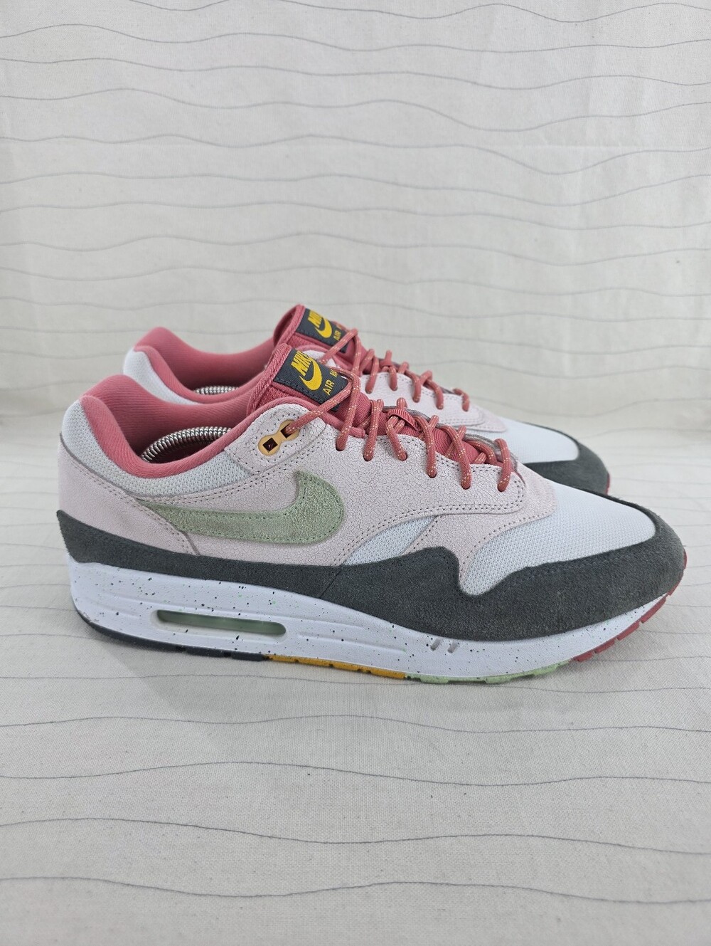 Nike Mens Air Max 1 Easter Celebration Leather Sneakers Shoes FZ4133-640 Sz 13 - Picture 1 of 12